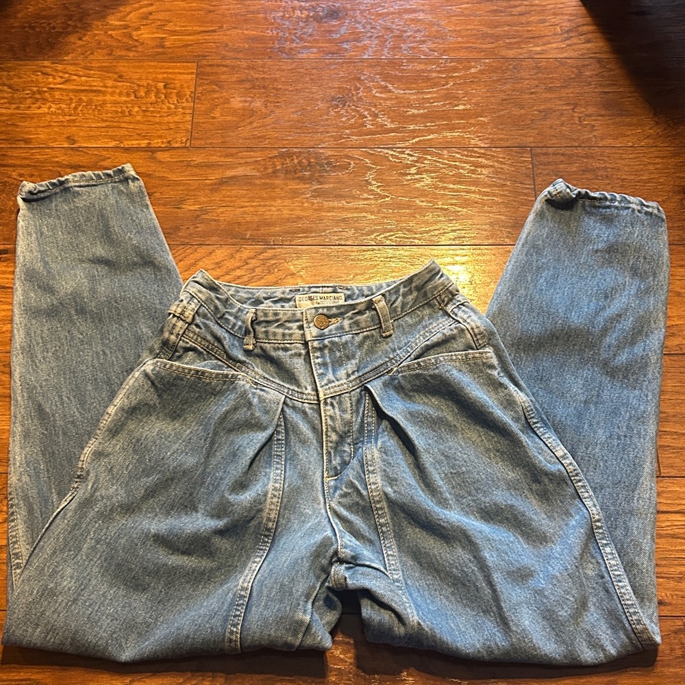 Rare Vintage Guess Jean Sz 28 Med Wash High Rise Tapered Leg Jeans USA - Picture 10 of 10